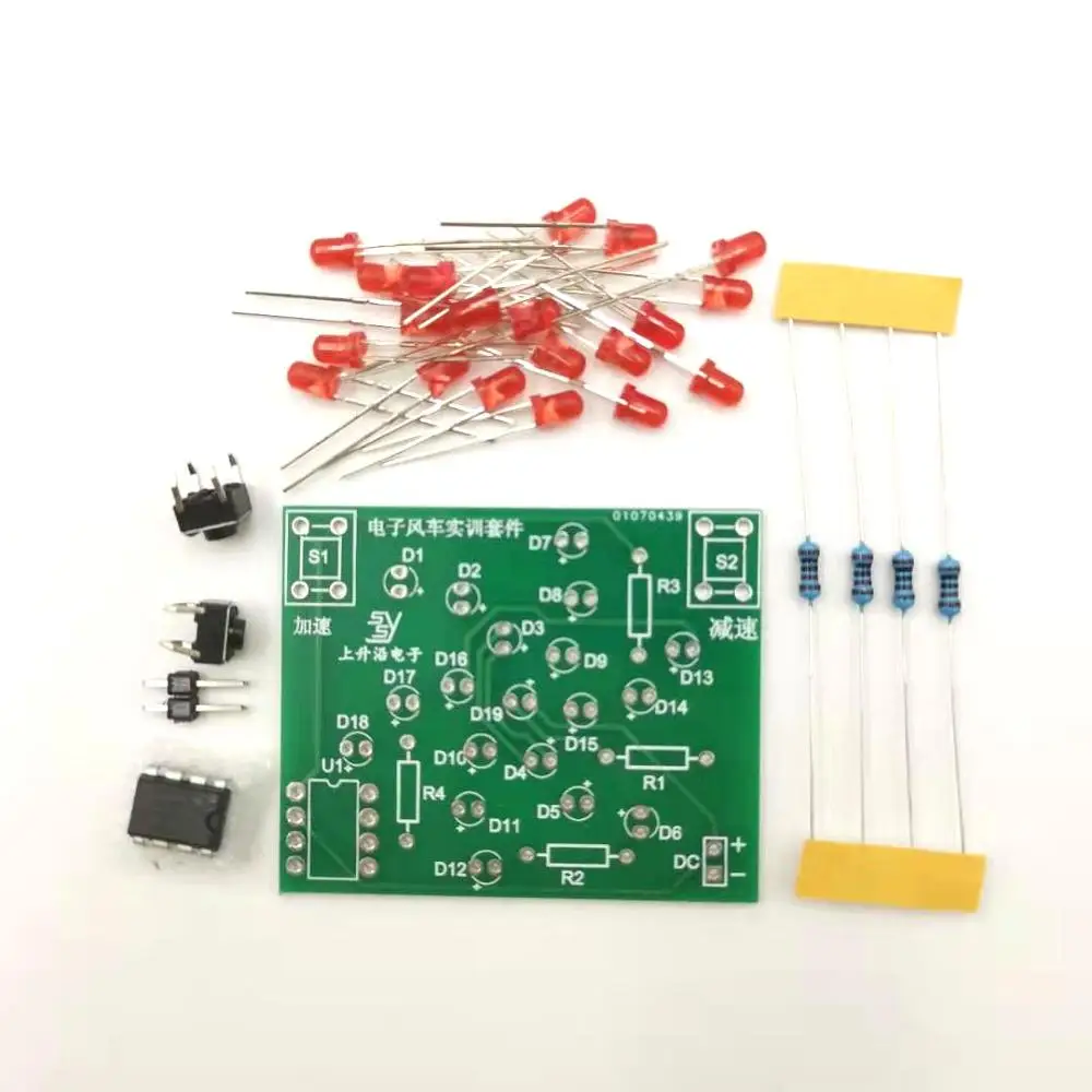 Electronic  19 LED Flash Kit/ Windmill/School DIY Training Parts/Welding Practice