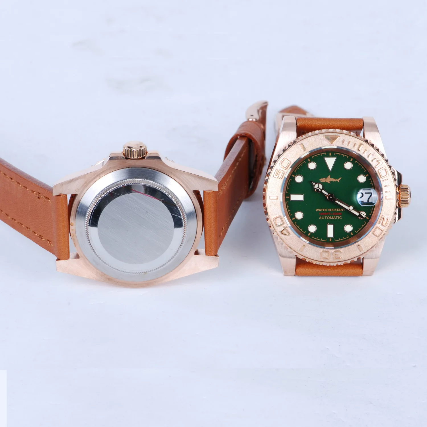 Heimdallr Men Diver Watch 40.5mm Bronze Automatic Mechanical Wristwatch Water Ghost 30ATM Waterproof C3 Luminous NH35 Sport