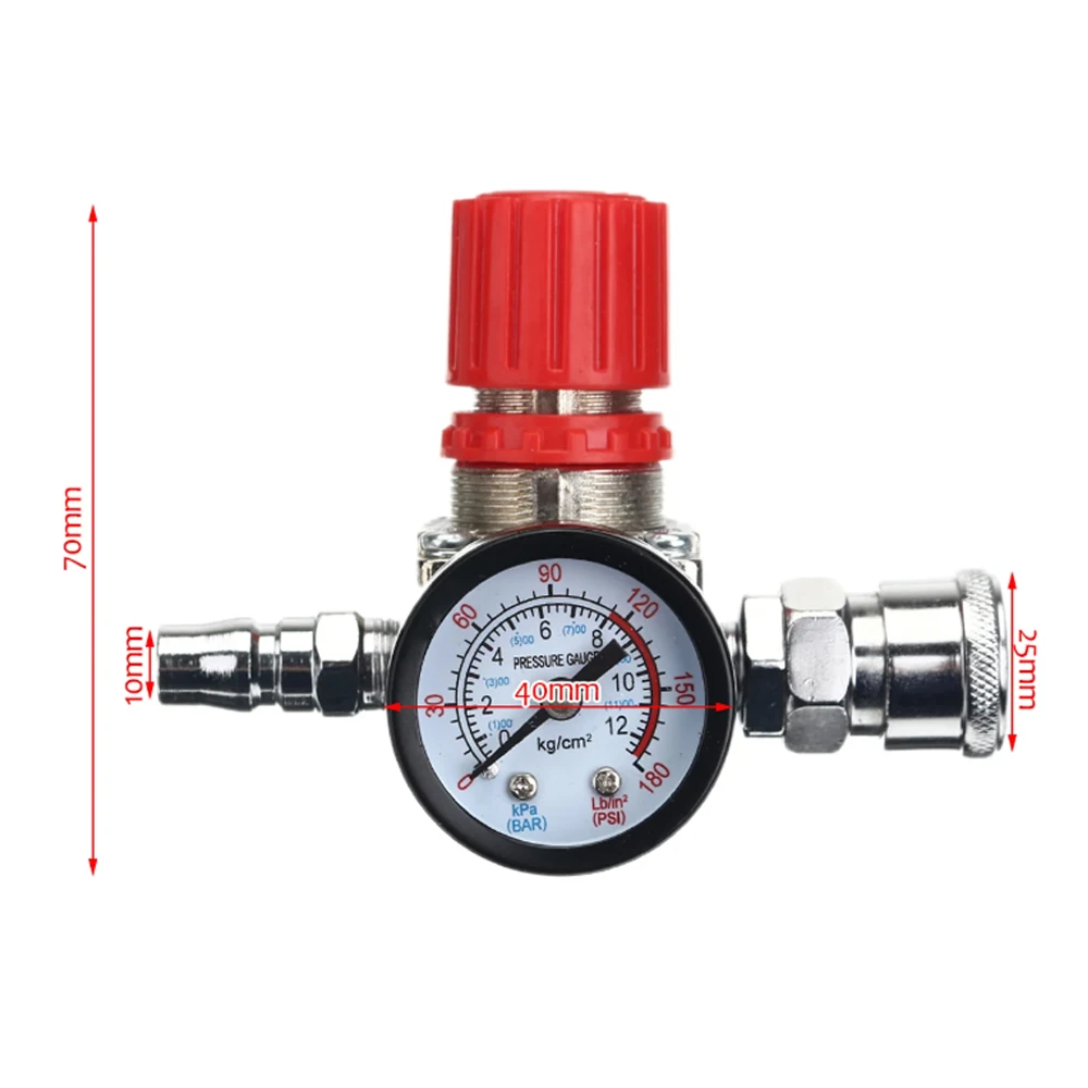 WENXING Mini Air Regulatorวาล์วเครื่องมือ1/4 "ความดันGaugeสำหรับสเปรย์ปืนโดยตรงRegulator Compressorเครื่อง