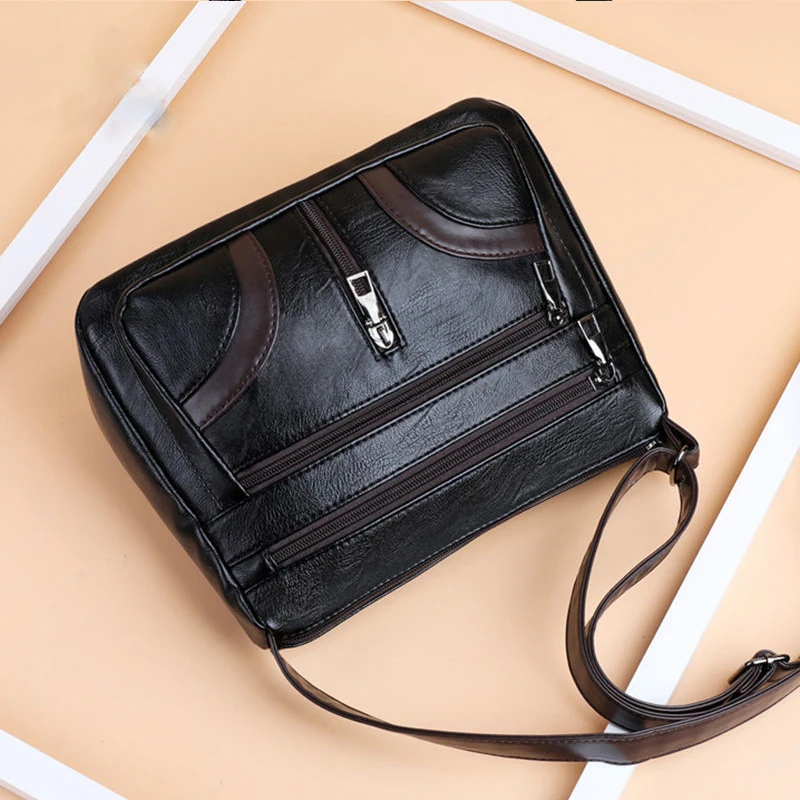 Yogodlns Vintage Umhängetasche Für Frauen PU Leder Umhängetasche Multifunktions Umhängetasche Kleine Quadratische Tasche Mama Handtasche sac – Detail 14