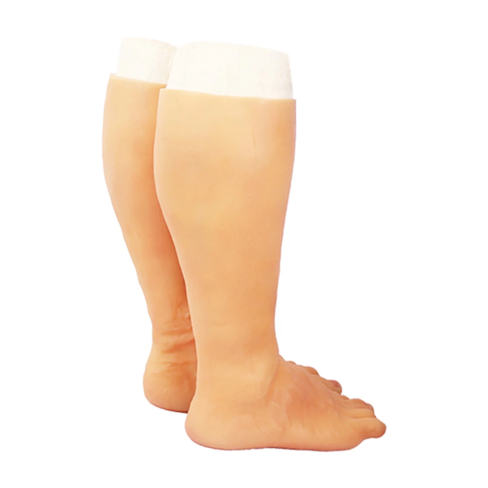 Highly Simulated Human Skin Artificial Limb Fake Silicone Prosthesis Foot Socks Sleeve Leg Tattoo Cover Scars Protect Injured