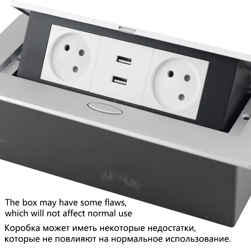 Slow Rise Desktop Pop-up Socket Suitable For Family Meeting Rooms Multifunctional Socket Dual USB Type-c Hidden Socket 250V
