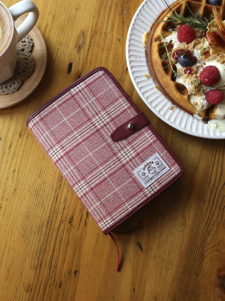 Kinbor-Cuaderno de mano Simple A6, cuaderno artístico a cuadros, diario a cuadros, 2020, planificador, cuadrícula, Noteboy