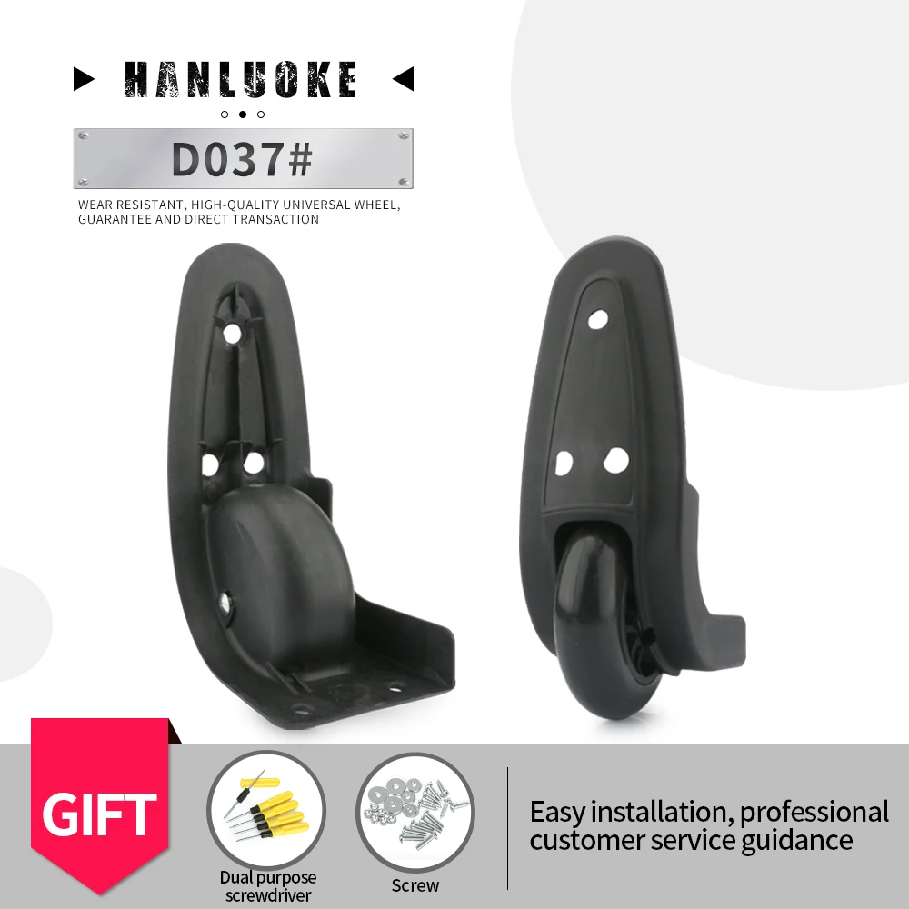 HANLUOKE D037 Luggage pulley Replacement Wheels Trolley Case Roller Accessories Universal High-quality Durable Wheel