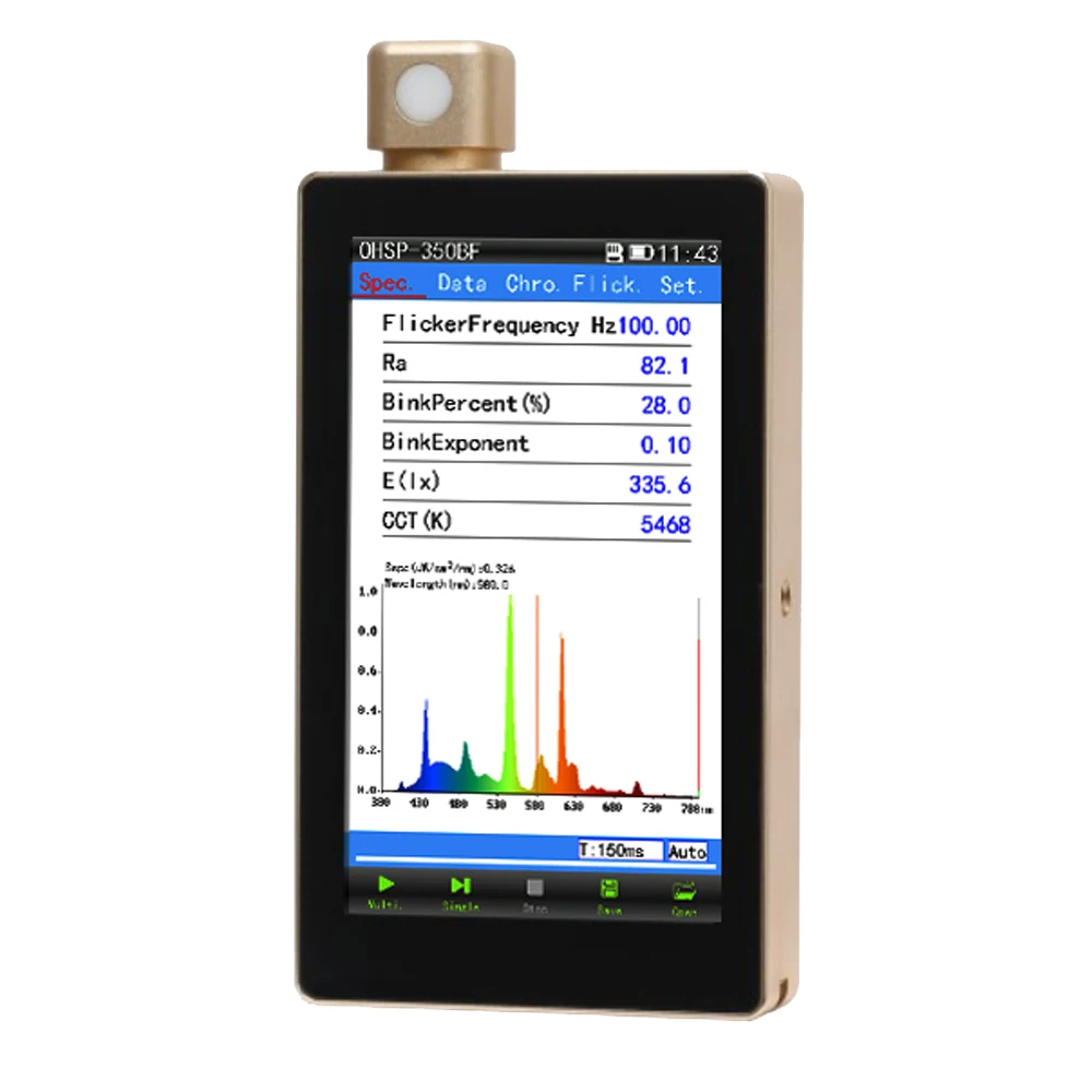 OHSP350BF LED Spectrometer For Blue light hazard Flicker also for CCT CRI Lux Test Light Pollution