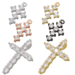 2Pcs/lot gold color Cross pendants for DIY women handmade earrings necklace Jewelry making accessories supplies:VD835 VD836