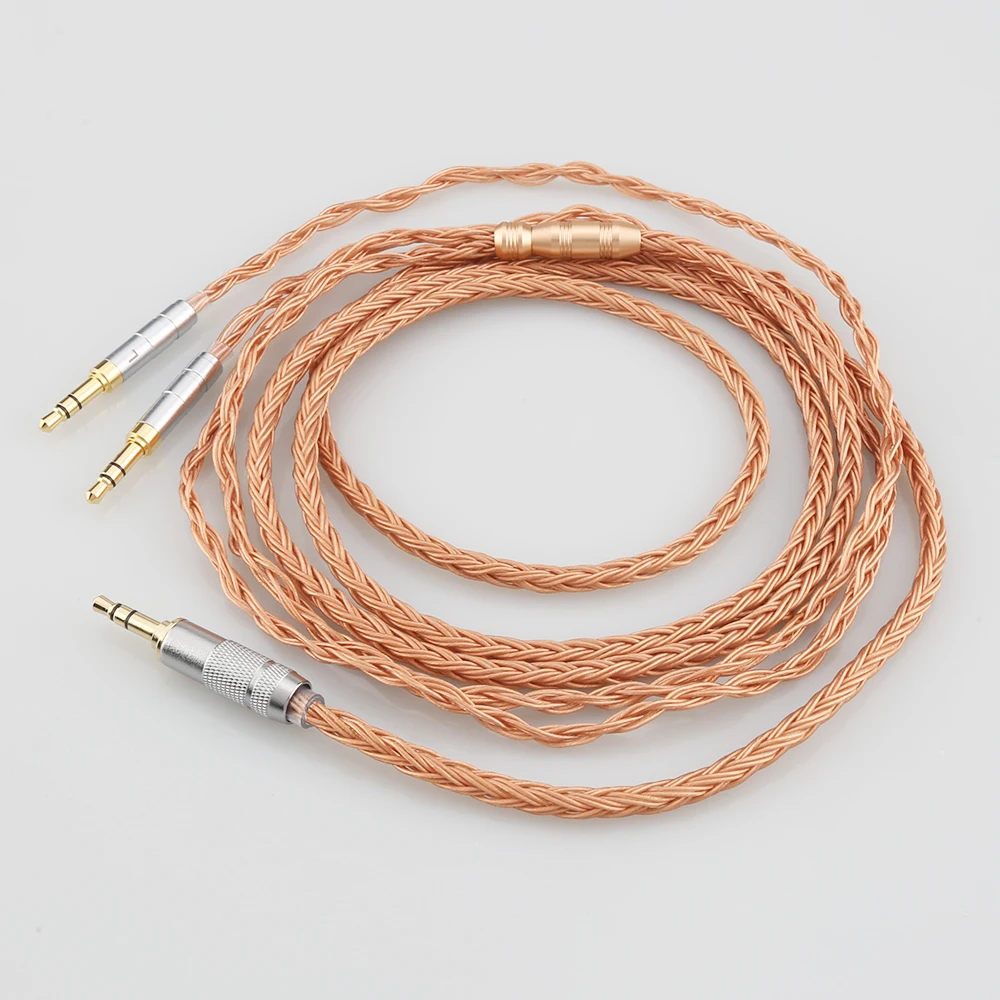 2.5mm 3.5mm 4.4mm XLR 4Pin zrównoważony 16 rdzeniowy 99% 7N OCC kabel do słuchawek dla AH-D7200 Denon AH-D5200 AH-D9200 3.5mm pin słuchawkowy