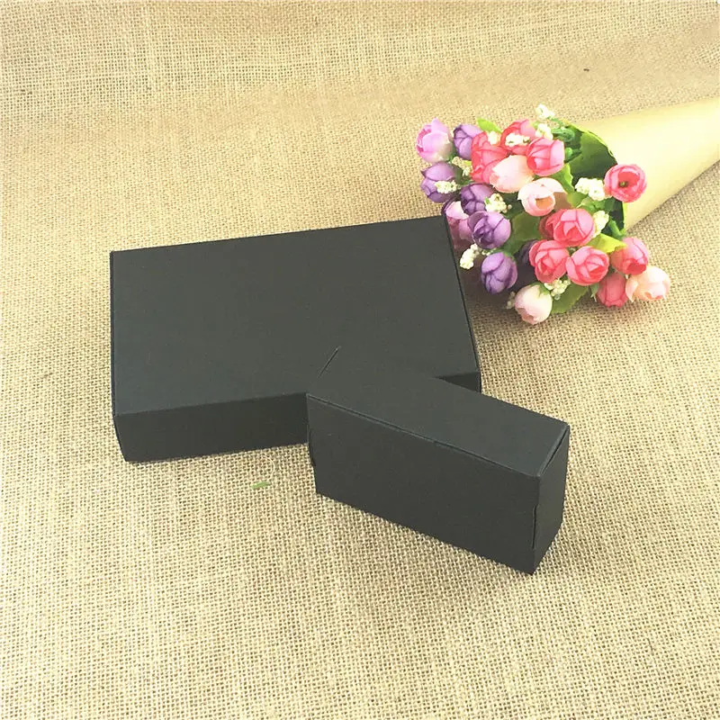 12pcs/Lot Two Size Black Brown Kraft Paper Aircraft Boxes For Kids Children Little Toy Package Container Paper Handcraft Boxes