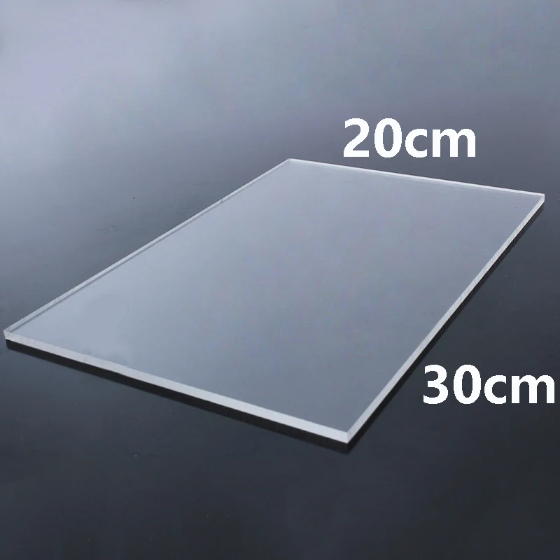 200x300mm Transparent Extruded Clear plastic Sheet acrylic board organic glass polymethyl methacrylate 1mm 3mm 10mm