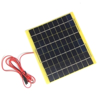 10W 18V Portable Solar Panel Charger With Clip Cable For 12V Car Boat Motor Battery Charger