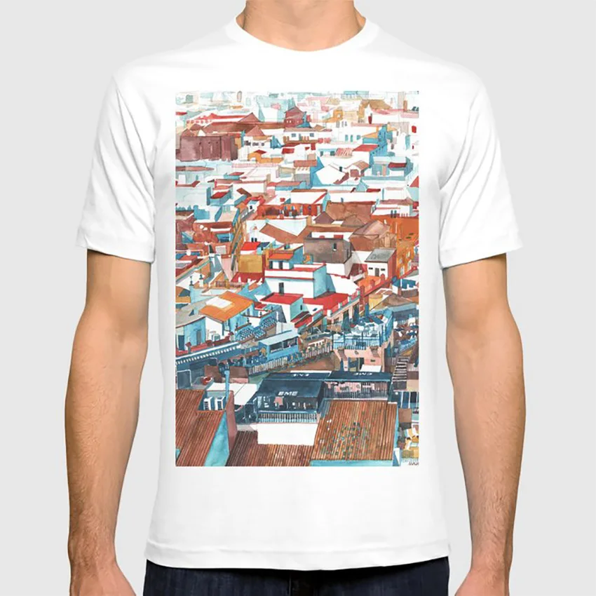 Sevilla Buildings Extended View T Shirt Art City Sevilla Spain Artwork