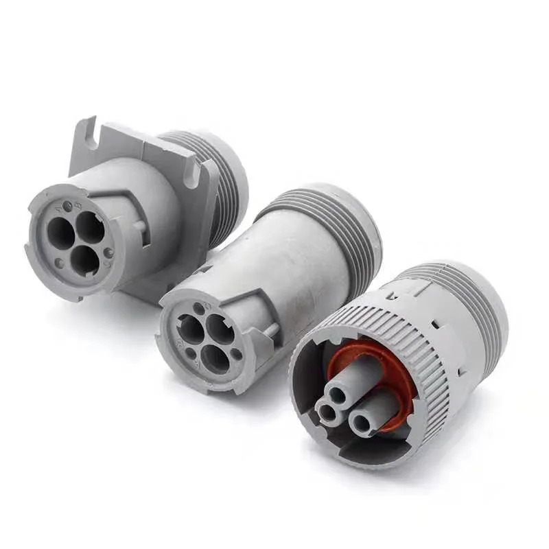 2/50 Sets 3 Pin ROHS IP68 Waterproof Male Female Grey Connector HD16-3-16S HD14-3-96P Wire Harness Socket Electric Cable Plug