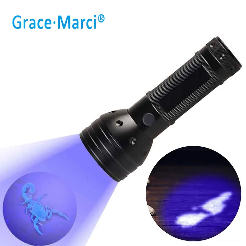 GM 51 LED 395nm UV Light Catch Scorpion Lamp 3W Portable UV Flashlight UV Torch Light Curing Lamp Use AA Battery