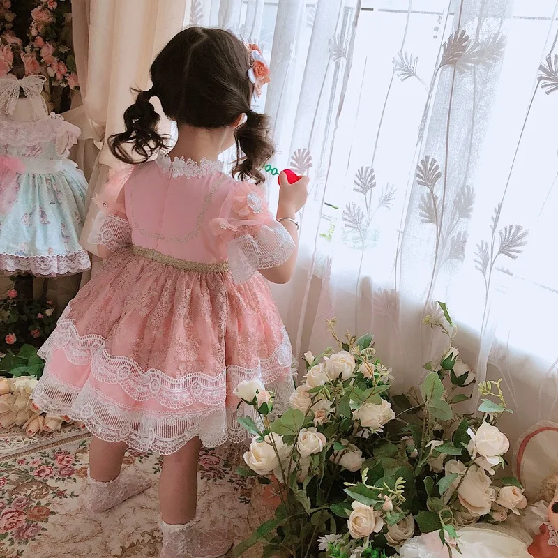 Aramex Spanish Girl Dress Beautiful  Princess Dress Lolita Party Birthday Dress Flower Girl Dresses Kids Eid Dresses for Girls