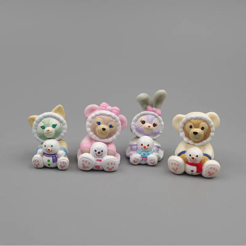 4 قطعة/المجموعة ديزني الدب دافي و ستيلا لو عمل الشكل لعبة الدمى جمع ثلج سلسلة الشكل دمى لعبة الهدايا للأطفال