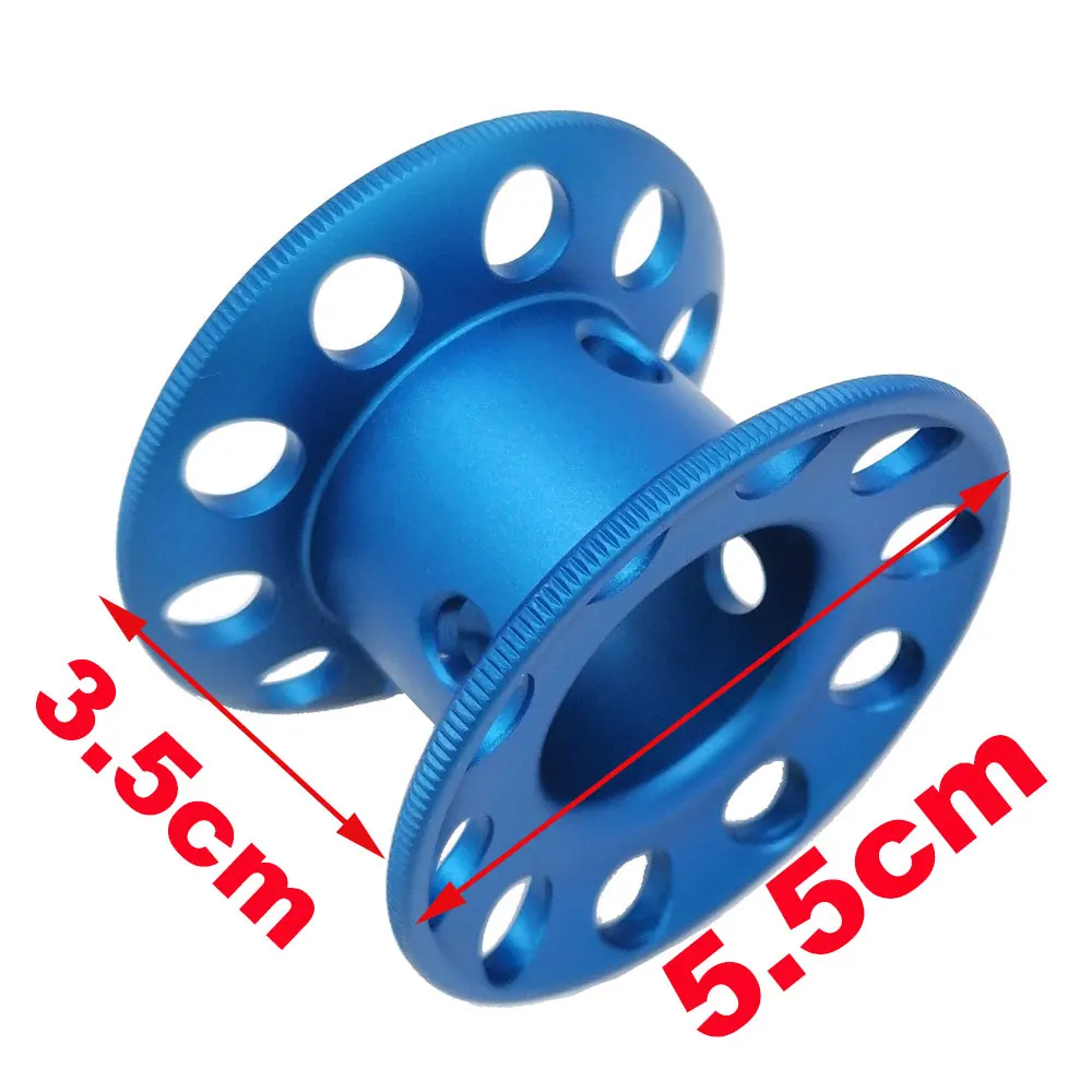 15m 20m Mini Scuba Diving Spool Finger Reel Bolt Snap Hook Aluminium Alloy Free Diving Finger Spool Dive Reel