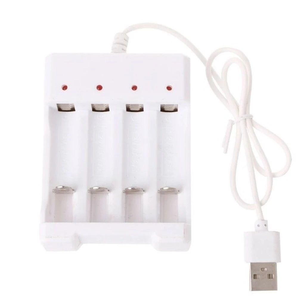 High-Speed USB 3/4 Slot Fast Rechargeable Battery Charger Short Circuit Protection AAA And AA Rechargeable Battery Slot