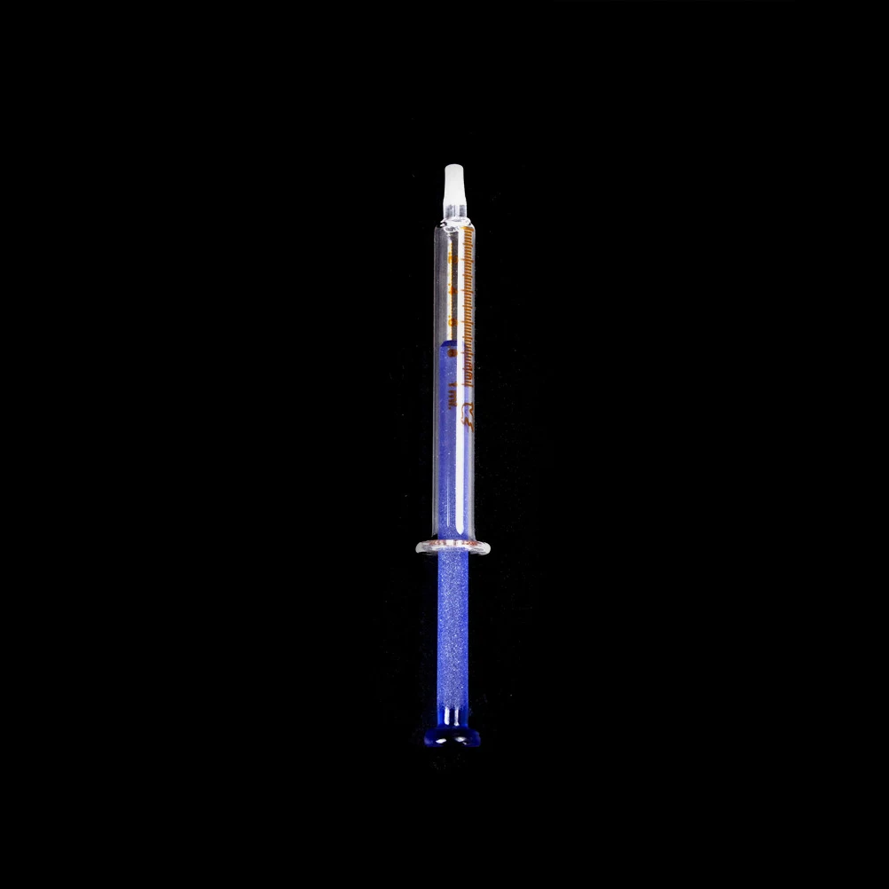 Jarum Suntik Kaliber: 4Mm Kapasitas: 1ML Biru Kaca Syringe Injector Gelas Laboratorium Sampler