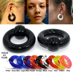 1Pair Acrylic BCR Big Large Size Giant Captive Bead Ring Ear Tunnel Plug Expander Guauge Male  Nose Ring Piercing Body Jewelry