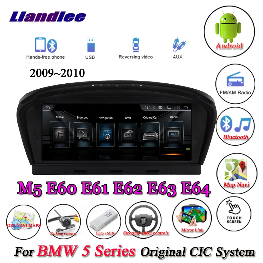 

For BMW 5 Series E60/E61/E62/E63 2009 2010 Original CIC System Android 10.0 Player Multimedia Carplay Androidauto GPS Navigation