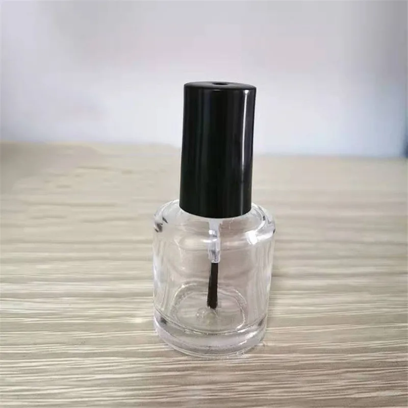 5/10/15ml Empty Nail Polish Glass Bottle With Brush Refilled Storage Box Clear Portable UV Gel Container Round Makeup Tube