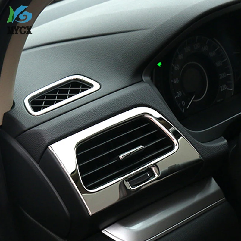 

2PCS ABS Chrome dashboard Upper Air Vent Outlet Cover For Honda CRV CR-V 2017 2018 2019
