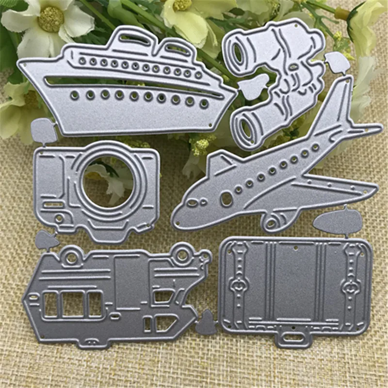 Juego de troqueles de corte de Metal para viaje, plantillas decorativas para álbum de recortes, carpeta en relieve, tarjeta de papel de acero al