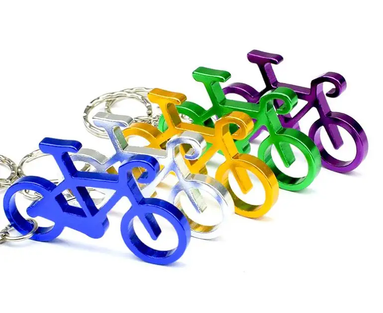 

1200pcs Print Logo Mixed Colors Bicycle Key Chains Bike Keyring Bottle Wine Beer Opener Bar Tool Metal Keychains SN3986