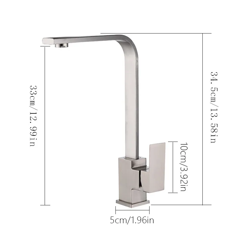 Imagem -05 - Torneira Mixer Quente e Fria para Banheiro Torneira Giratória 360 Graus para Cozinha Quadrado Água Quente e Fria