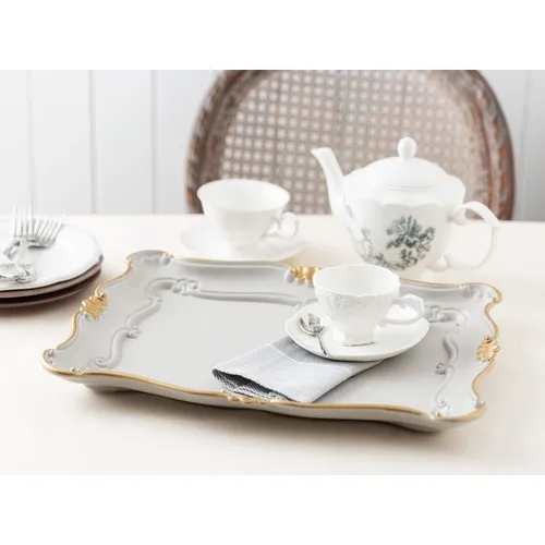 Camelote Leaf Big Tray-Soft Earth, Earth color tray, co utensils