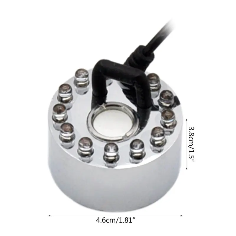 2022 جديد جهاز تكوين ضباب بالموجات فوق الصوتية مولد مبيد البخاخات نافورة الماء بركة 12 LED البخاخة الهواء المرطب الولايات المتحدة/المملكة المتحدة/الاتحاد الأوروبي/الاتحاد الافريقي التوصيل