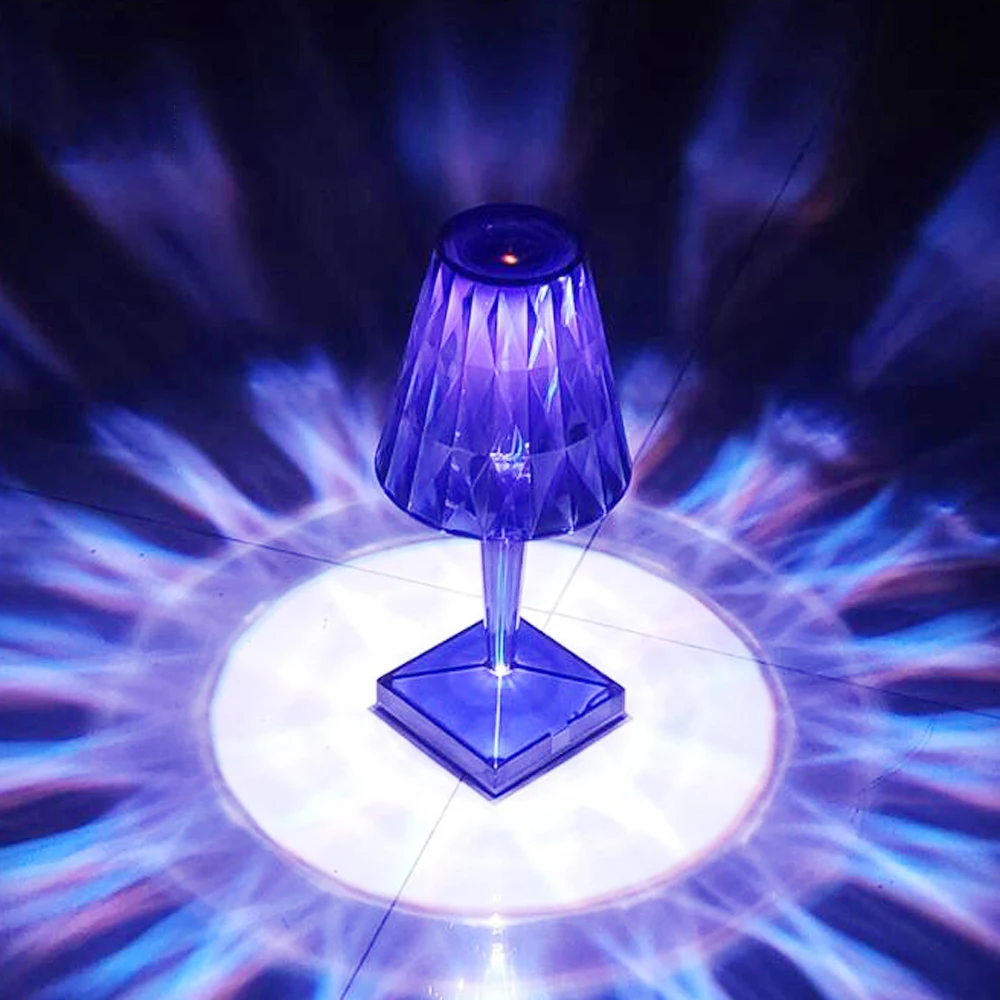 Imagem -04 - Acrílico Diamond Touch Led Night Light Crystal Table Led Luminárias de Cabeceira Decoração de Iluminação para Quarto Sala de Estar