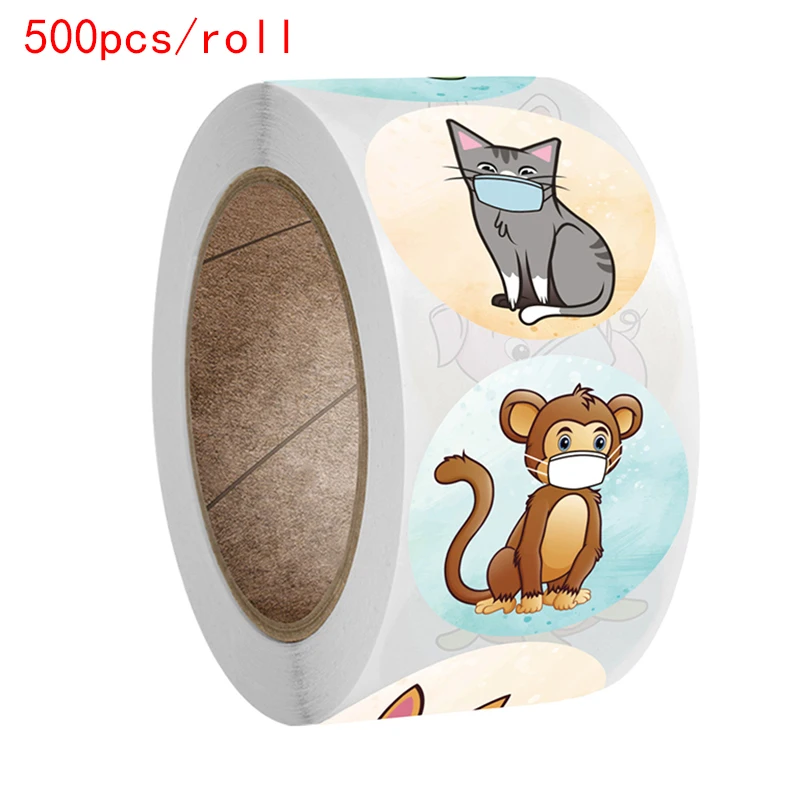 6 types Cute Animal Stickers For Kids Gift Packing Decorative Stickers Stationery Cartoon Stickers Cake Decorations