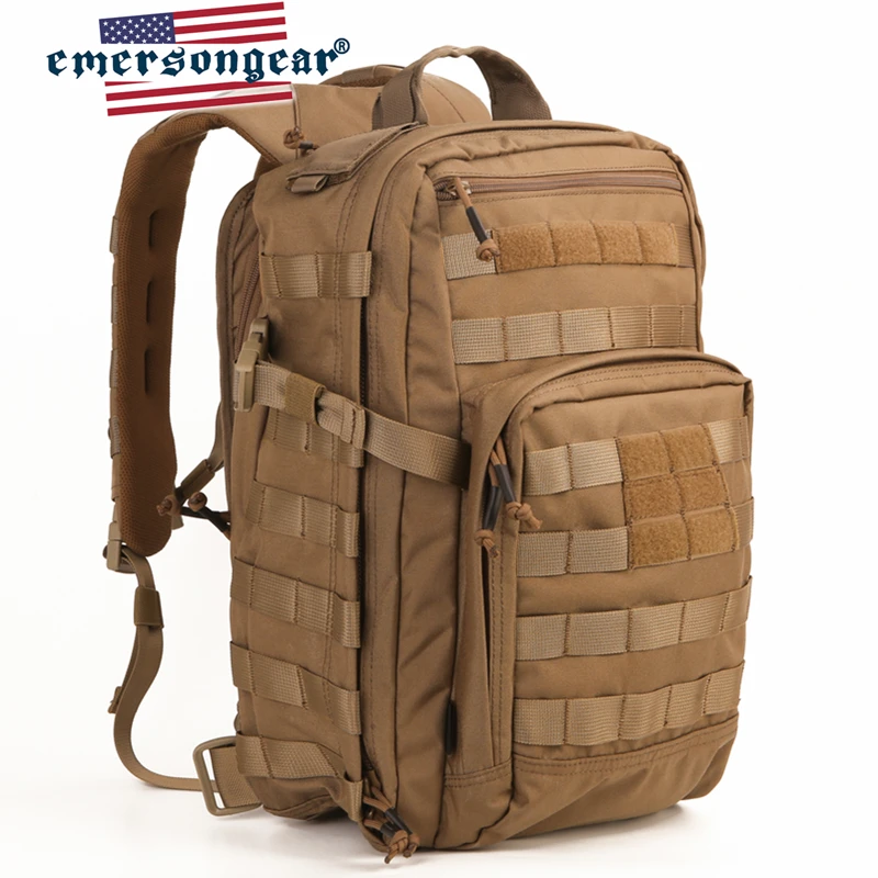 Emersongear ยุทธวิธี 21L City Slim กระเป๋าเป้สะพายหลัง Muiti-Function กระเป๋าสะพายเอวกระเป๋า MOLLE COMBAT การล่าสัตว์เดินป่าไนลอน BK