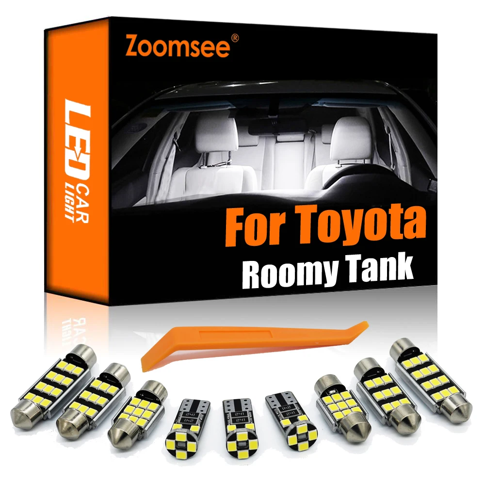 

Zoomsee 12 шт. внутренсветодиодный ОД для Toyota Roomy Tank 2016 2017 2018 2019 2020 2021 Canbus автомобильная лампа купольная карта светильник для чтения