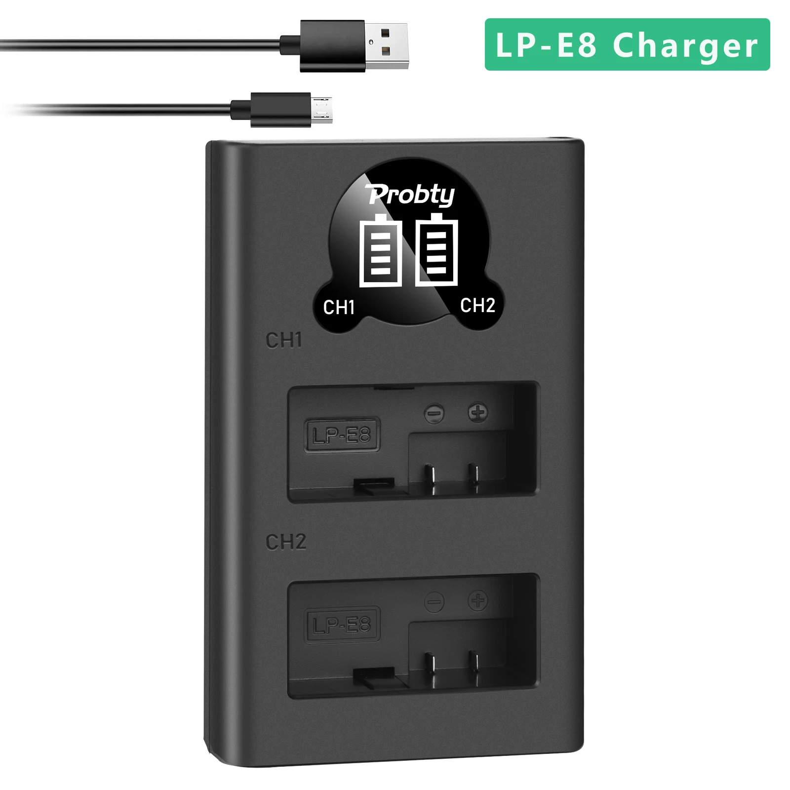 LP-E6 LP-E8 LP-E12 LPE6 NP-FW50 NP-F550 NP-W235 NP-BX1 EN-EL14 EL14 EN-EL15 EN-EL23 LED Camera Battery Dual Charger image 3