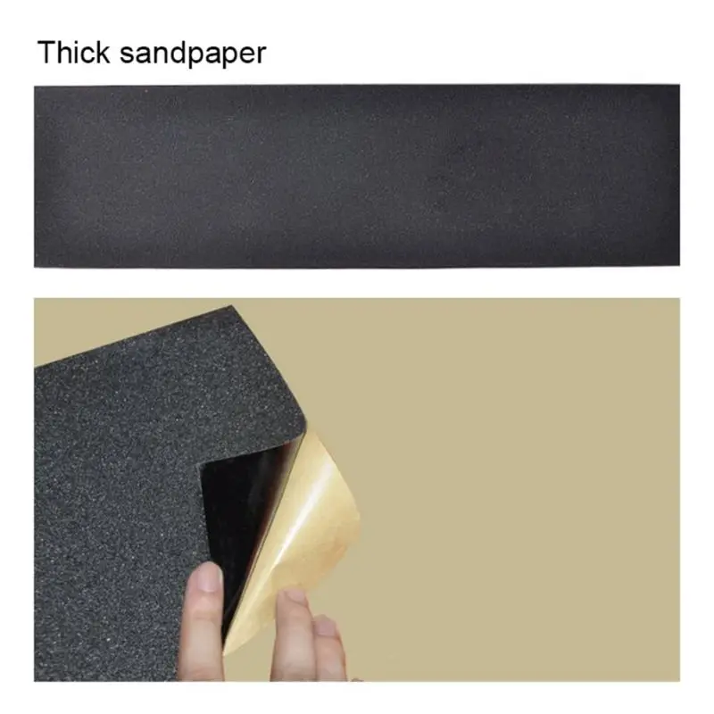 High Strength Waterproof Tear Resistance Skateboard Sandpaper Professional Black Skateboard Deck Sandpaper Grip Tape