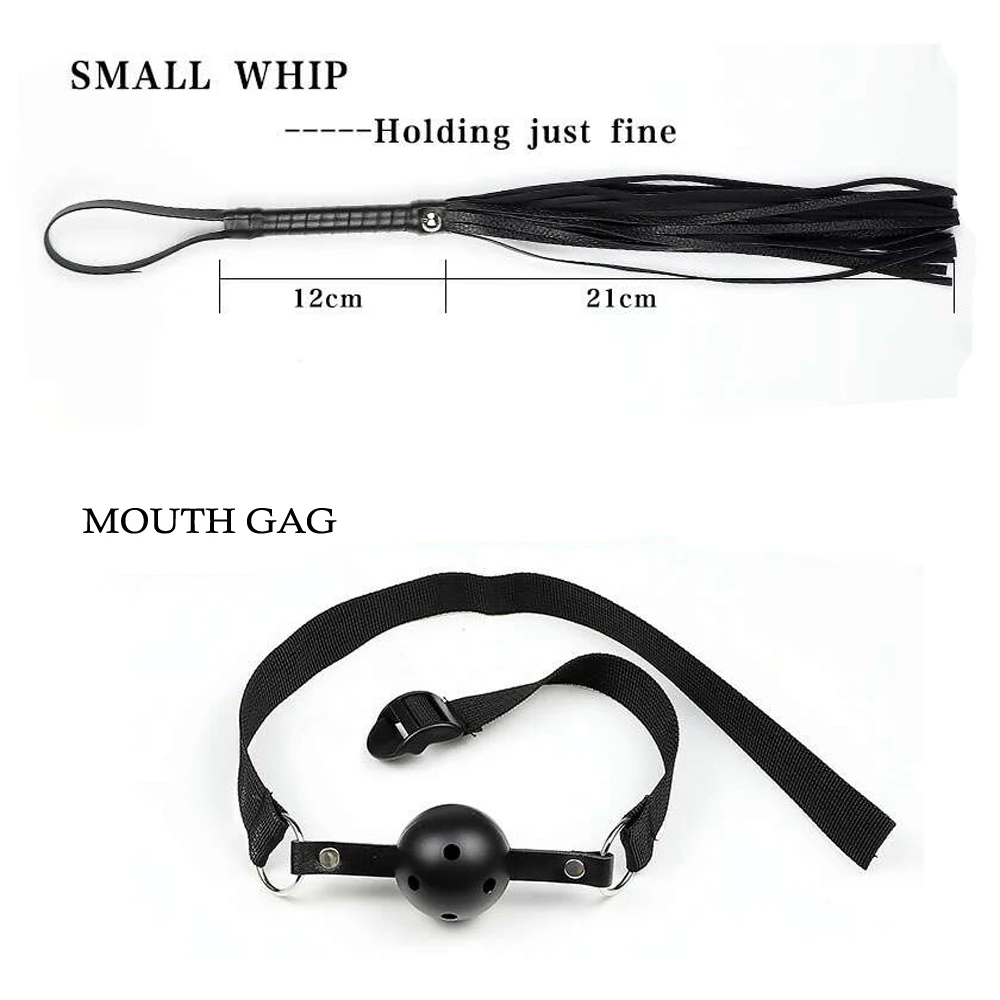 BDSM Kits Adults Sex Toys for Couples Handcuffs Nipple Clamps Whip Spanking Sex Metal Anal Plug Vibrator Exotic Bed Bondage Set