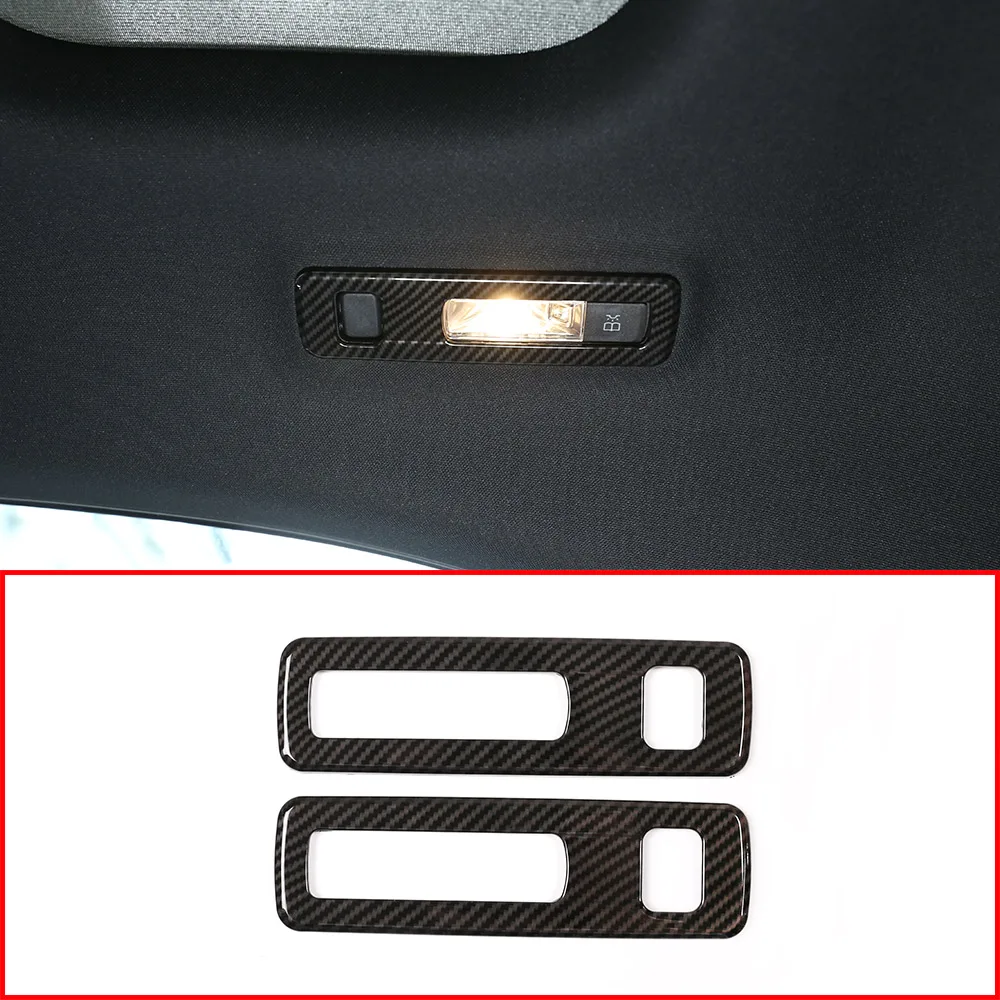 

Carbon Fiber Style ABS Chrome For Mercedes benz A Class W177 2019 Car Row Roof Reading Lamp Frame Trim Accessories