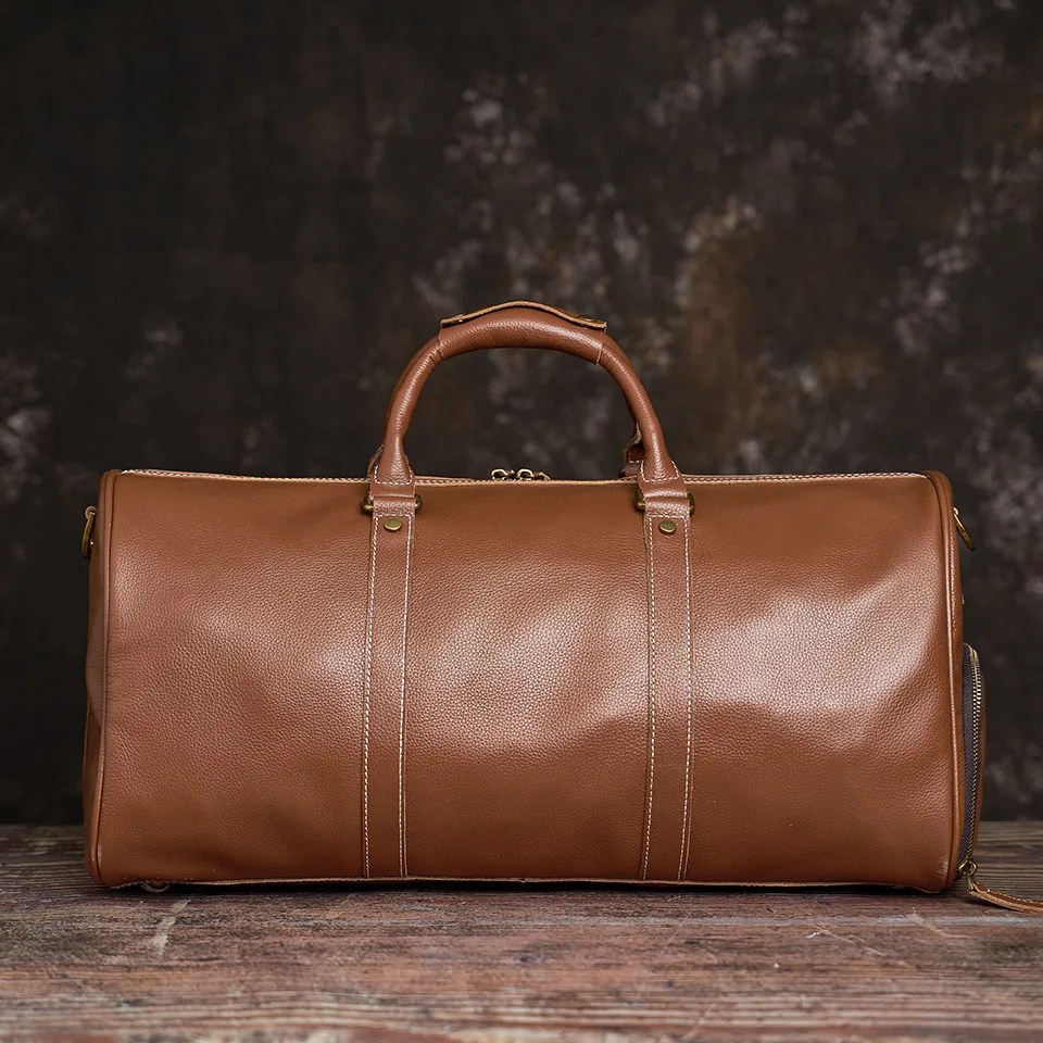 Männer Reisetasche Aus Echtem Leder Casual Hand Gepäck Tasche Hohe Kapazität Duffle Schulter Schuh Tasche Für 17 Zoll Laptop NUPUGOO – Detail 32