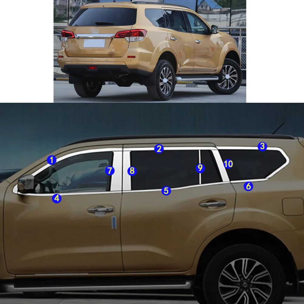 

Для Nissan Terra 2018 2019 2020 2021 Автомобильная наклейка украшение столба окно средняя полоса отделка капоты рамы