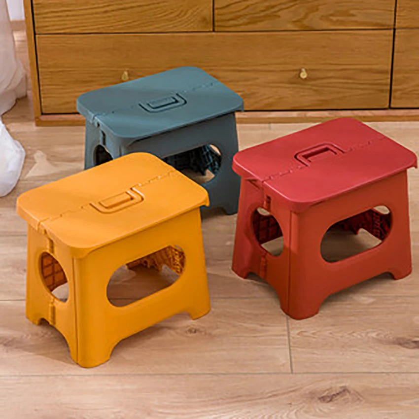 

Portable Folding Step Stool - 17.5cm Height Plastic Foldable Stool for Kids, Adults, Kitchen Garden Bathroom Stepping Stool