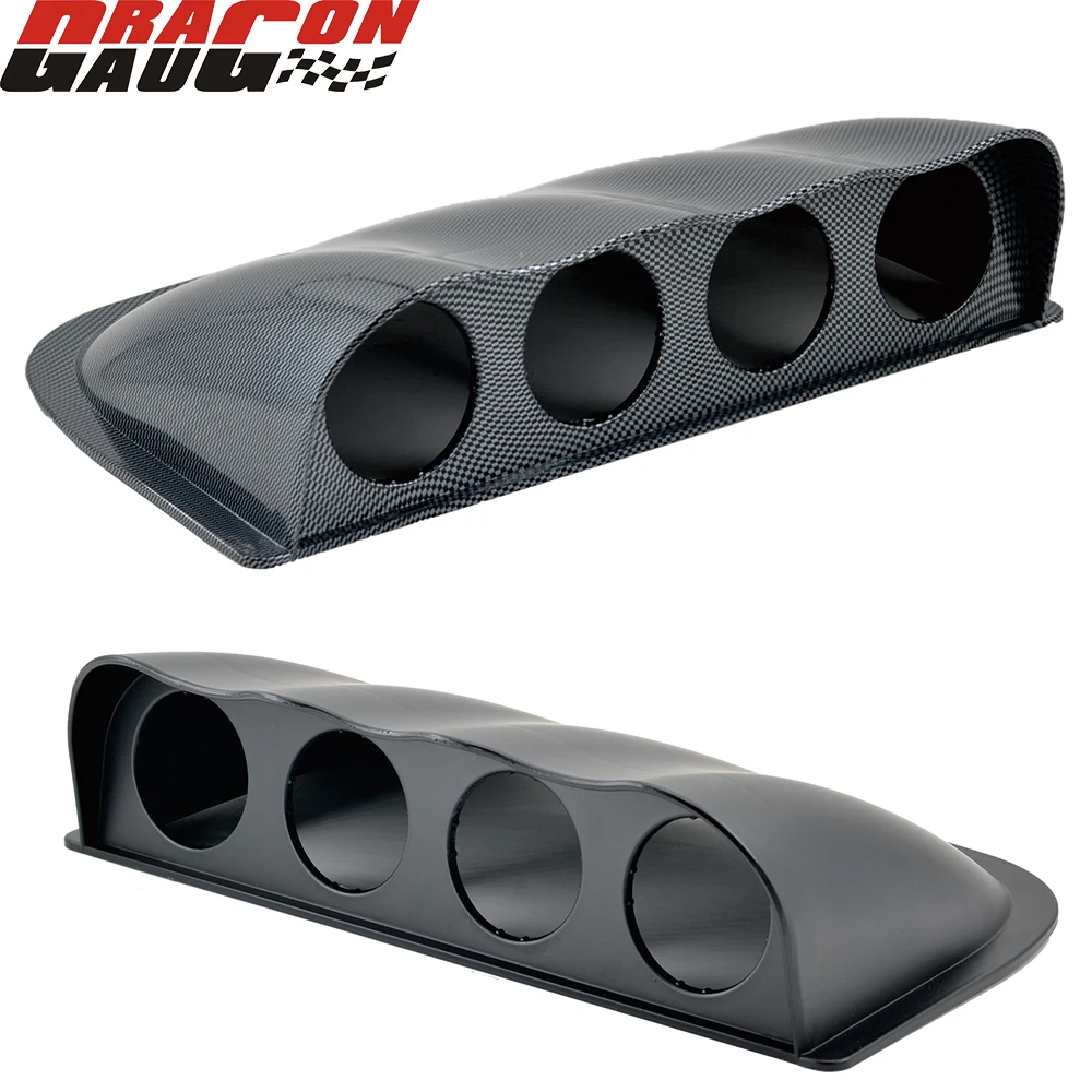 

Dragon Gauge 52mm Car Racing modification Dash Board Gauge Meter Black pods Mount 4 Holder