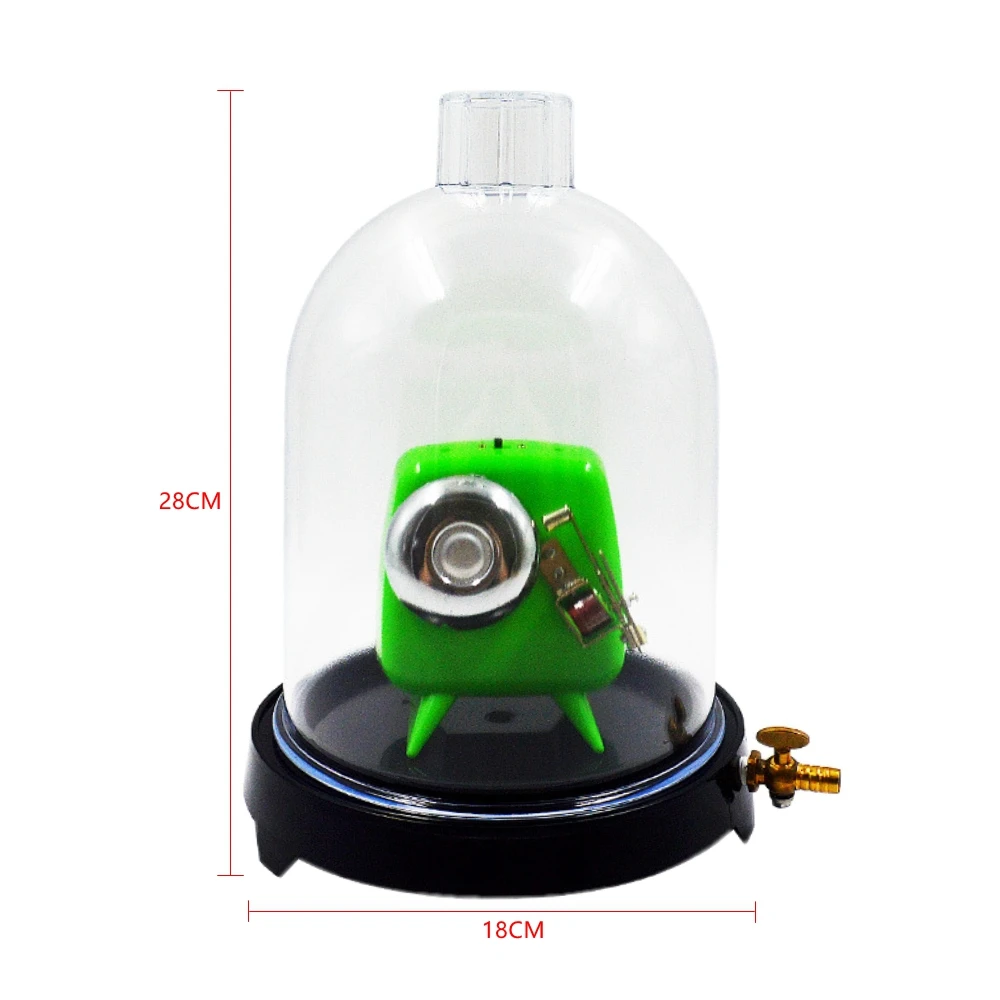 Vacuum Hood Suction Disc Bell In Vacuum Laboratory Plastic Jar Sound Physics Scientific Experimental Tool