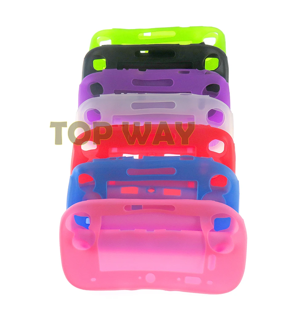 واقي كامل للجسم من السيليكون المطاطي الناعم لـ Wii U ، حافظة جل ، غطاء صدفة ، قشرة جلد ، وحدة تحكم في لوحة الألعاب ، 1.