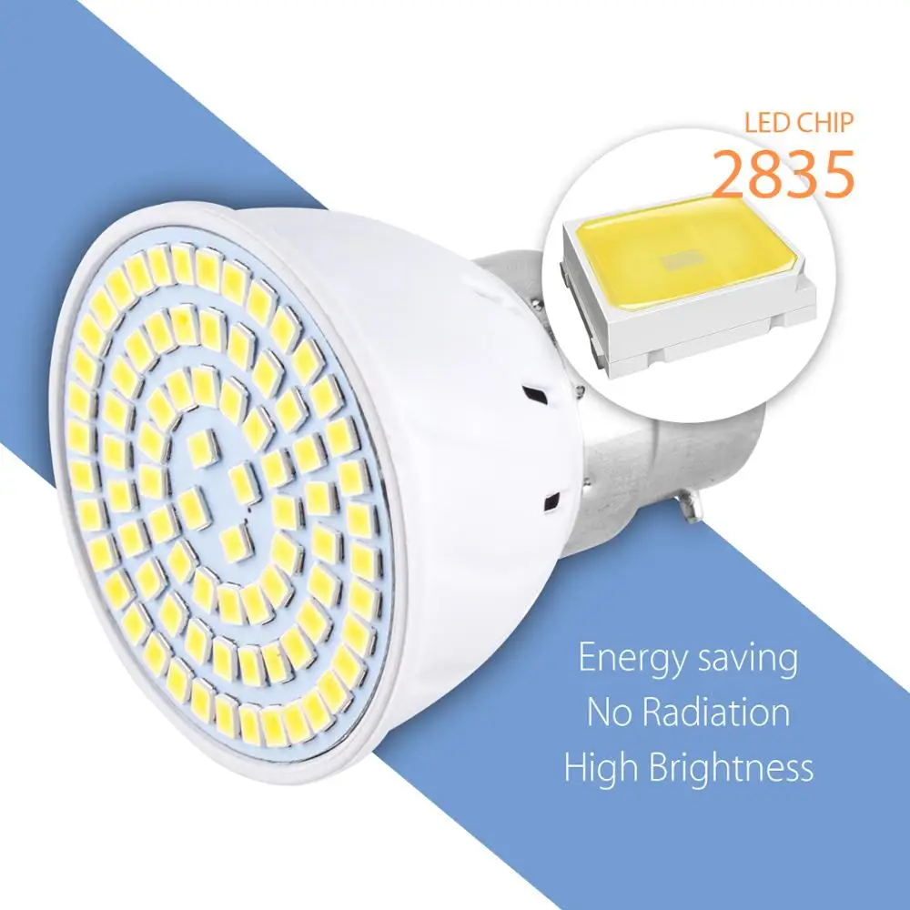 8PCS GU10 LED MR16 Spot Light Bulb E14 5W 7W 9W E27 LED Light Lamp B22 Ampoule LED Spotlight 220V GU5.3 Bombillas LED gu 10 2835