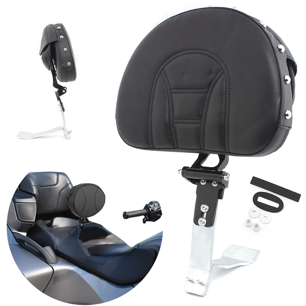 

Motorcycle Detachable Adjustable Plug-in Driver Rider Seat Pad Backrest Kit With Hardware For Can-Am Spyder RT Accessories