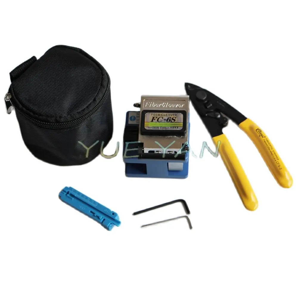 YUEYANTX-Fiber Optic Tool Kit, 3 in 1, FTTH Splice, Fiber Stripping, FC-6S, Fiber Cleaver