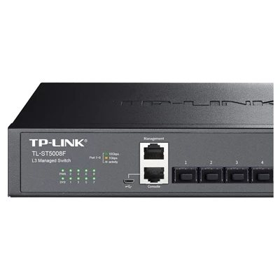 TP-LINK TL-ST5008F 10 기가비트 스위치, SFP + 포트, 모두 8x10000mbps, 3 레이어 네트워크 관리, 10gbe, 10g, 10gb, 10gbps