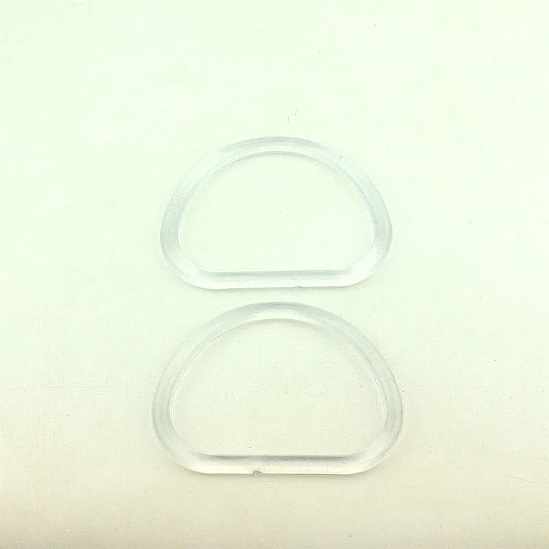 10Pcs Plastic D Shape Ring Bag Handles Buckles For Women Handbag Transparent Black Purse Handle Connector DIY Bags Accessories